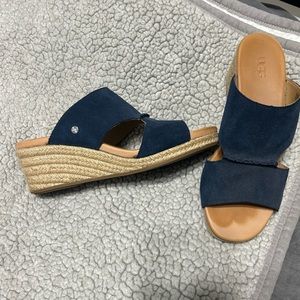 These Uggs wedge sandals were only worn once.  Very comfortable! Size 8